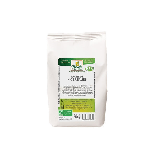 Farine 4 céréales bio (riz, maïs, sarrasin et millet) - 1
