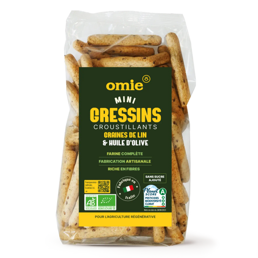 Gressins aux graines de lin bio (ingrédients italiens) - 1