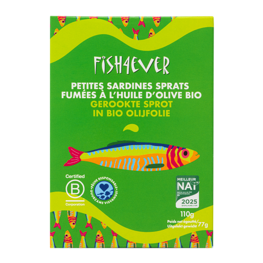 Petites sardines (spratts) fumées à l'huile d'olive bio - 1